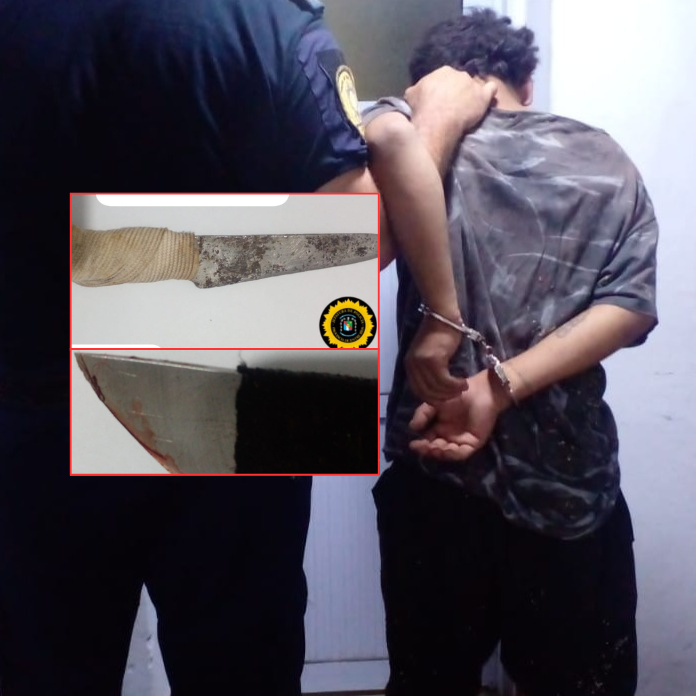 Detuvieron a un joven con antecedentes por herir a un policía en Santa Elena